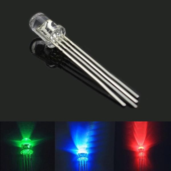 10 PCS LDTR-YJ024 5mm 4-Pin RGB Full Color LED Common Cathode - Image 2