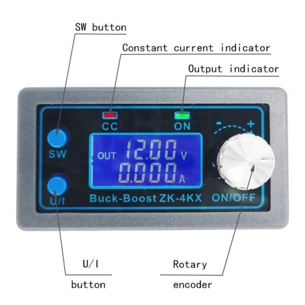 ZK-4KX CNC DC-DC Buck Boost Converter Module CC CV 0.5-30V 4A Adjustable Step Down Up Voltage Regulator - Image 4