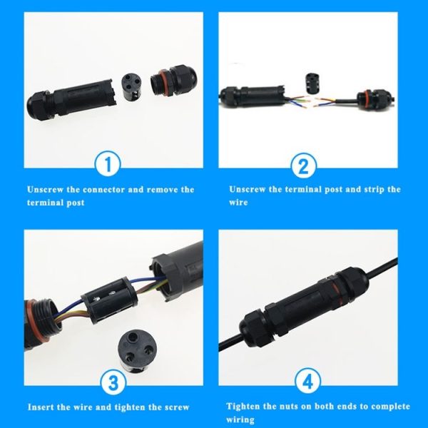 XYS20 IP68 Waterproof 3 Pin Straight Cable Connector - Image 9
