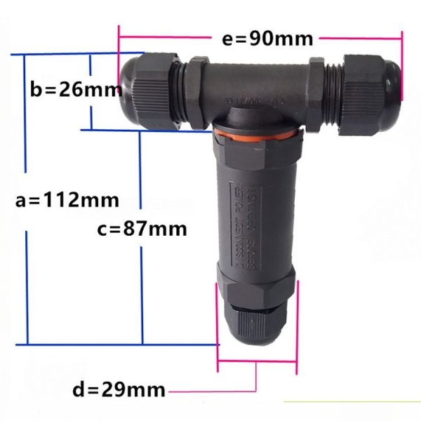 XY25 IP68 Waterproof 3 Pin T-type Cable Connector - Image 5