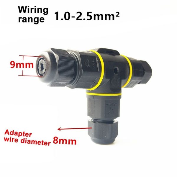 XYT21 IP68 Waterproof 3 Pin T-type Cable Connector - Image 7