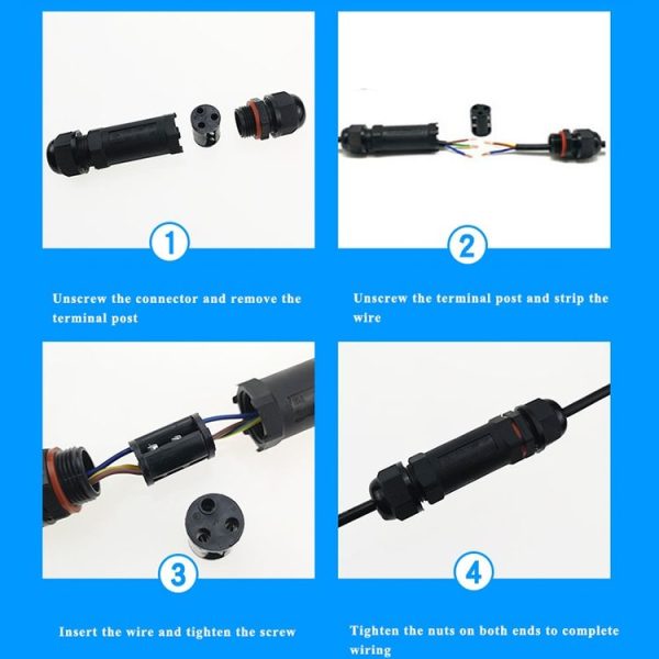 XY20 IP68 Waterproof 3 Pin Straight Cable Connector - Image 11