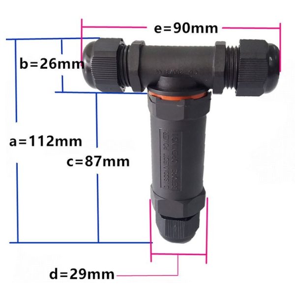XY25 IP68 Waterproof 5 Pin T-type Cable Connector - Image 5
