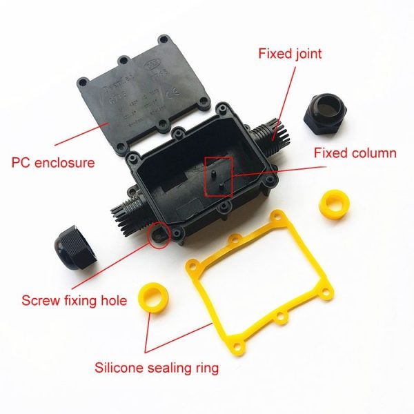 G713 IP68 Waterproof Two-way Junction Box for Protecting Circuit Board - Image 4