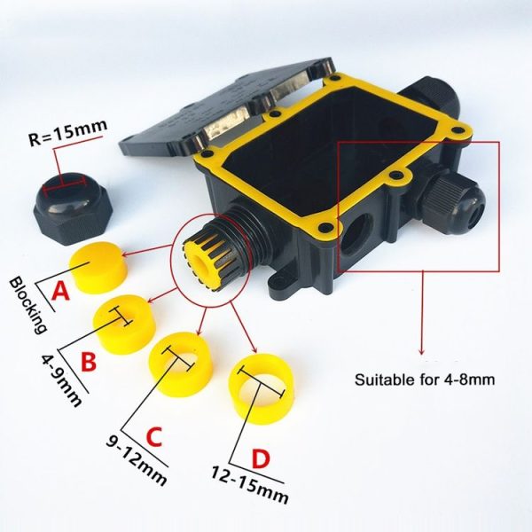 G713 IP68 Waterproof Two-way Junction Box for Protecting Circuit Board - Image 5