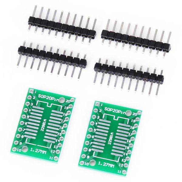2 PCS Landa Tianrui LDTR - YJ032 / D Dual-side SOP20 / SSOP20 / TSSOP20 SMD to DIP20 Adapter Board for Arduino - Image 2