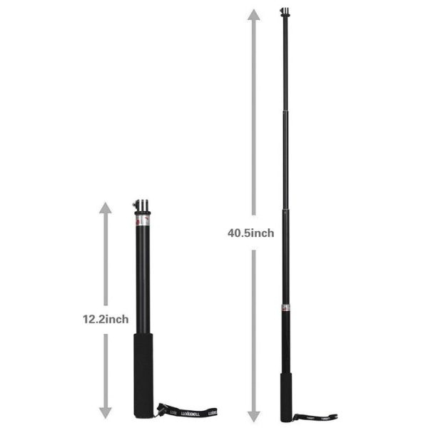 Universal Aluminum Alloy Selfie Stick with Adapter, Length: 25-75cm (Black) - Image 4