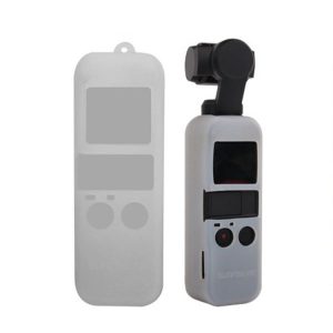 Non-slip Dust-proof Cover Silicone Sleeve for DJI OSMO Pocket (White)