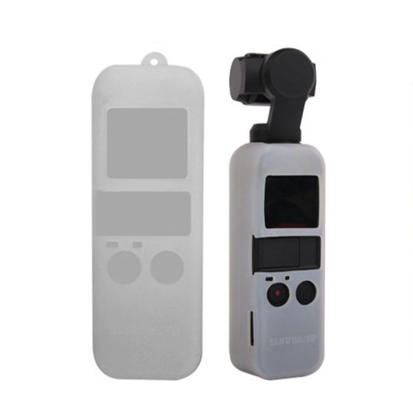 Non-slip Dust-proof Cover Silicone Sleeve for DJI OSMO Pocket (White)