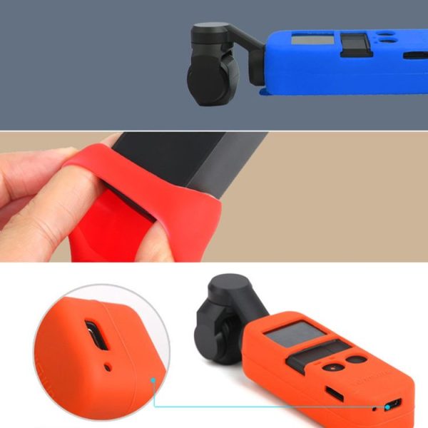 Non-slip Dust-proof Cover Silicone Sleeve for DJI OSMO Pocket (White) - Image 6