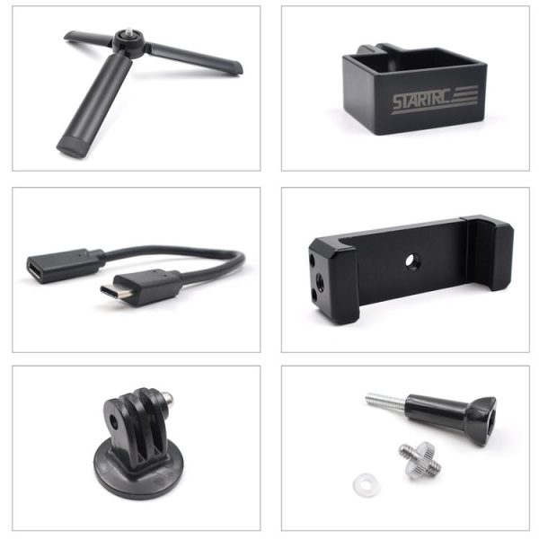 STARTRC Metal Hand-held Mobile Phone Clip Bracket Tripod Set Expansion Accessories with Type-C Data Cable for DJI OSMO Pocket - Image 2
