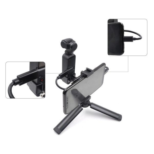 STARTRC Metal Hand-held Mobile Phone Clip Bracket Tripod Set Expansion Accessories with Type-C Data Cable for DJI OSMO Pocket - Image 5