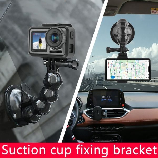 Suction Cup Jaws Flex Clamp Mount for GoPro, Insta360, DJI and Other Action Cameras (Black) - Image 14