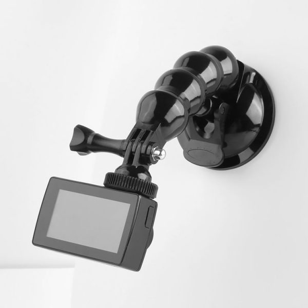 Suction Cup Jaws Flex Clamp Mount for GoPro, Insta360, DJI and Other Action Cameras (Black) - Image 4
