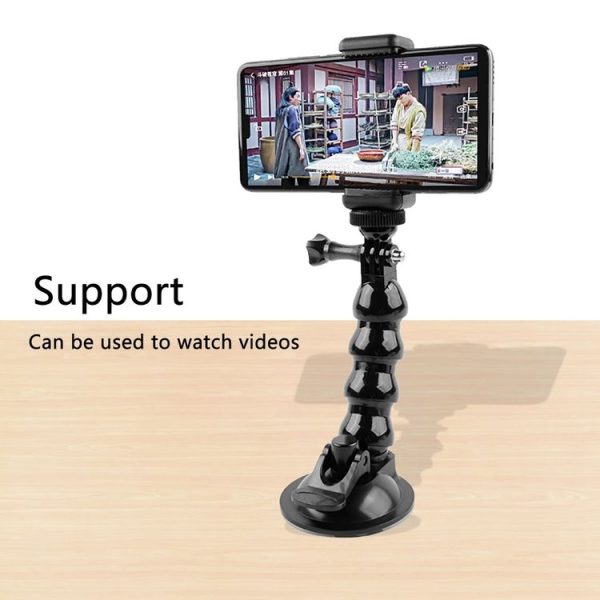 Suction Cup Jaws Flex Clamp Mount for GoPro, Insta360, DJI and Other Action Cameras (Black) - Image 9