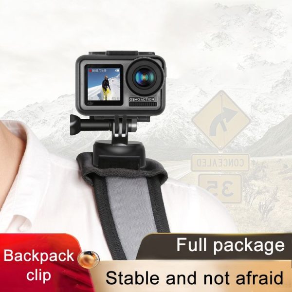 RUIGPRO Hook and Loop Fastener Backpack Rec-Mounts Clip Clamp Mount with Screw for GoPro, Insta360, DJI and Other Action Cameras (Black) - Image 10
