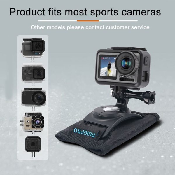 RUIGPRO Hook and Loop Fastener Backpack Rec-Mounts Clip Clamp Mount with Screw for GoPro, Insta360, DJI and Other Action Cameras (Black) - Image 9