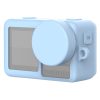 Silicone Protective Case with Lens Cover & Lanyards for DJI Osmo Action (Sky Blue)