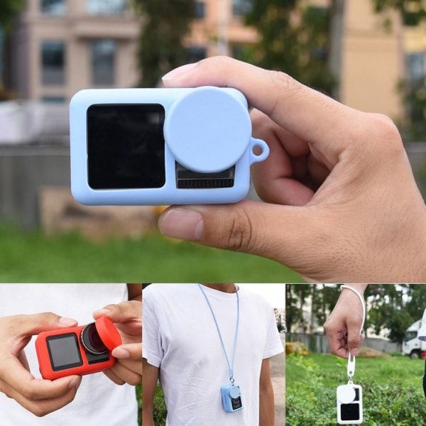 Silicone Protective Lens Cover for DJI Osmo Action (Blue) - Image 5