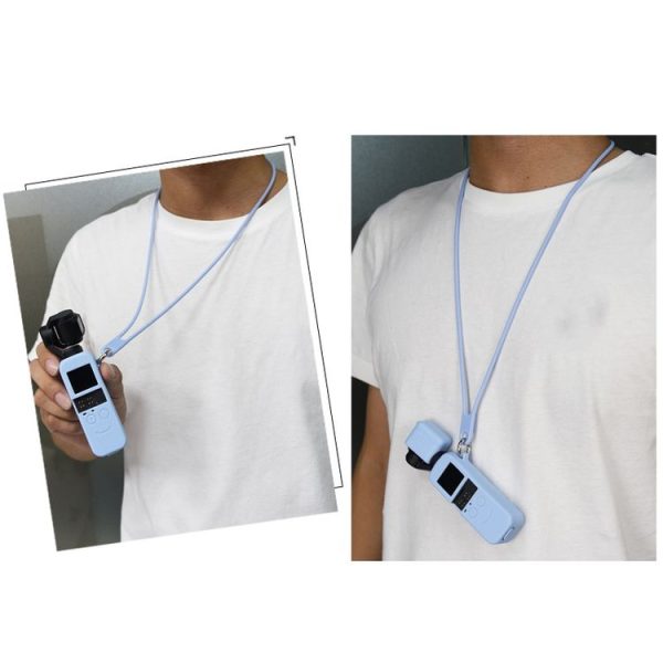 Body Silicone Cover Case with 38cm Silicone Neck Strap for DJI OSMO Pocket (Light Yellow) - Image 5