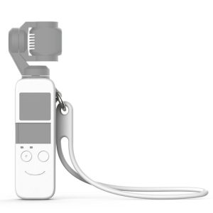 Body Silicone Cover Case with 19cm Silicone Wrist Strap for DJI OSMO Pocket (White)