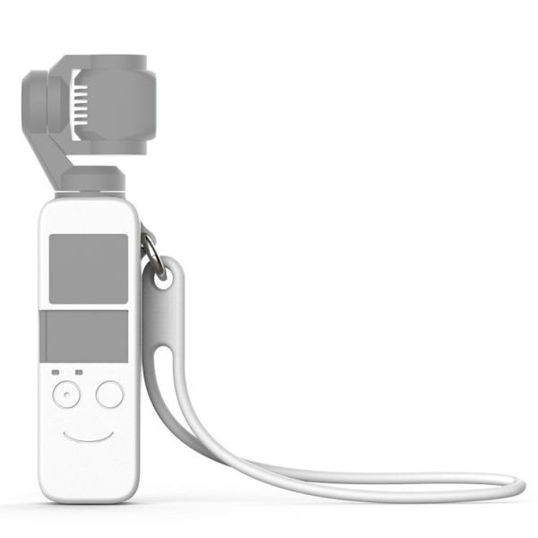 Body Silicone Cover Case with 19cm Silicone Wrist Strap for DJI OSMO Pocket (White) - Image 2