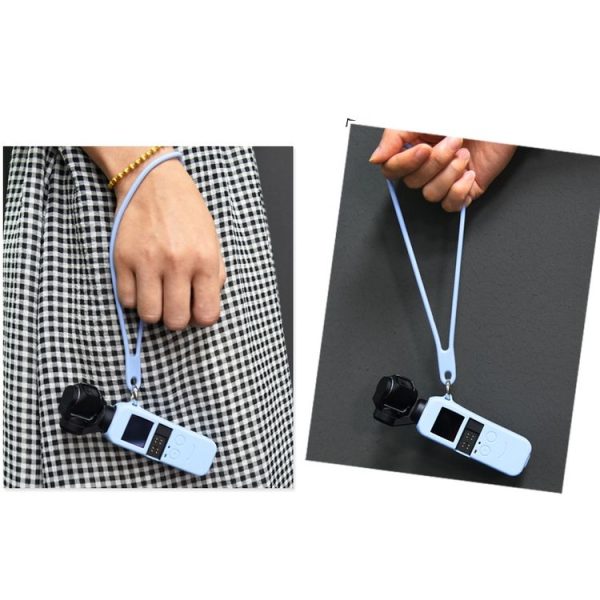 Body Silicone Cover Case with 19cm Silicone Wrist Strap for DJI OSMO Pocket (White) - Image 5