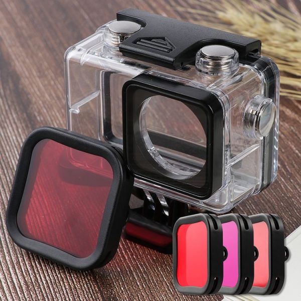 DJI Osmo Action 1 Underwater Waterproof Housing Diving Case Kits with Pink / Red / Purple Lens Filter