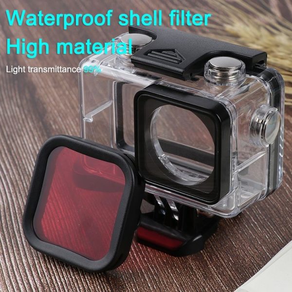 DJI Osmo Action 1 Underwater Waterproof Housing Diving Case Kits with Pink / Red / Purple Lens Filter - Image 12