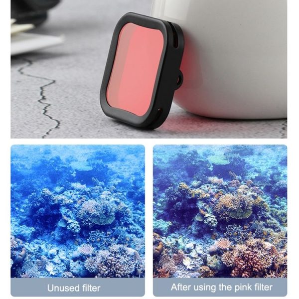DJI Osmo Action 1 Underwater Waterproof Housing Diving Case Kits with Pink / Red / Purple Lens Filter - Image 3