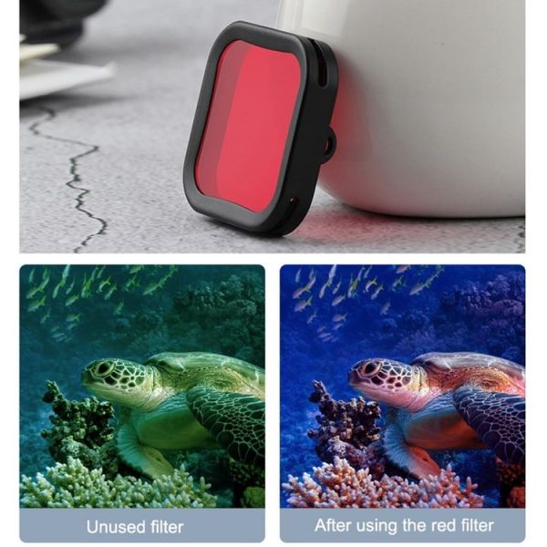 DJI Osmo Action 1 Underwater Waterproof Housing Diving Case Kits with Pink / Red / Purple Lens Filter - Image 4