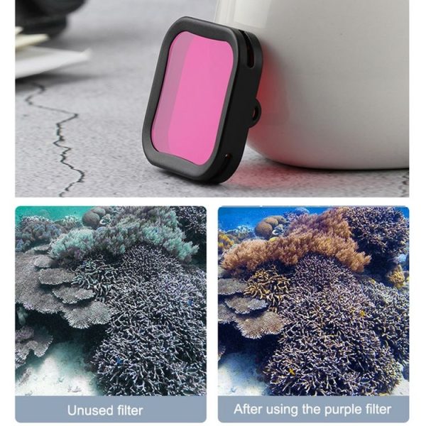 DJI Osmo Action 1 Underwater Waterproof Housing Diving Case Kits with Pink / Red / Purple Lens Filter - Image 5