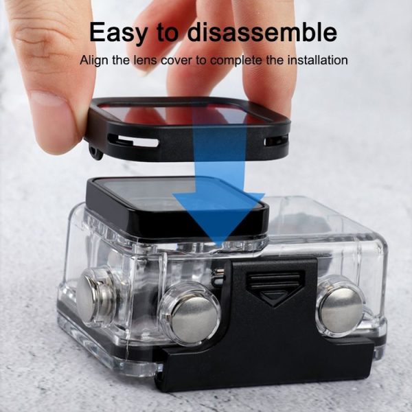 DJI Osmo Action 1 Underwater Waterproof Housing Diving Case Kits with Pink / Red / Purple Lens Filter - Image 8