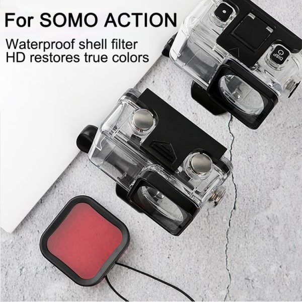 DJI Osmo Action 1 Underwater Waterproof Housing Diving Case Kits with Pink / Red / Purple Lens Filter - Image 9