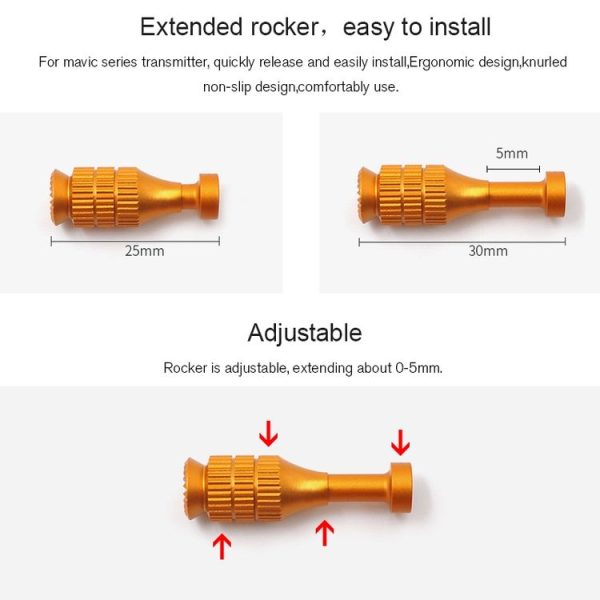 STARTRC 1106055 Drone Remote Control Retractable Adjustment Aluminum Alloy Rocker for DJI Mavic 2 Pro / Air / Mini - Image 9