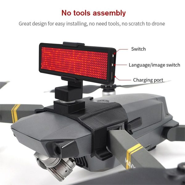 STARTRC Bluetooth Freely Editable LED Display for DJI Mavic 2 / 1 (Black) - Image 11