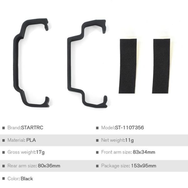 STARTRC Blade Holder Plastic Fixed Propeller Fixer Guard for DJI Mavic Air 2 (Black) - Image 6