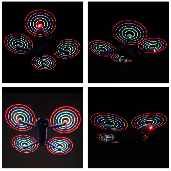 STARTRC 1 Pair Foldable Color LED Flash Lamp 7238 Low Noise Propellers for DJI Mavic Air 2 (Black) - Image 16