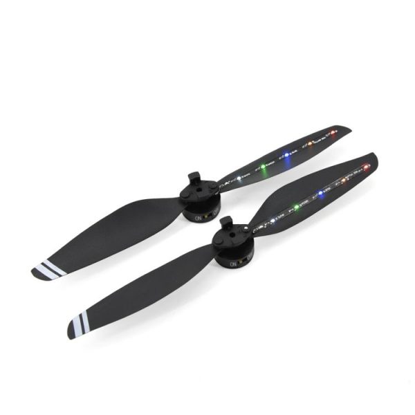 STARTRC 1 Pair Foldable Color LED Flash Lamp 7238 Low Noise Propellers for DJI Mavic Air 2 (Black) - Image 2