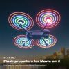 STARTRC 1 Pair Foldable Color LED Flash Lamp 7238 Low Noise Propellers for DJI Mavic Air 2 (Black) - Image 4