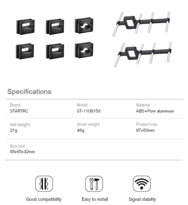 STARTRC Universal Yagi Antenna Signal Enhancer for DJI / FIMI X8SE / Radiolink / Flysky / Frsky / Wfly Drone (Black) - Image 7