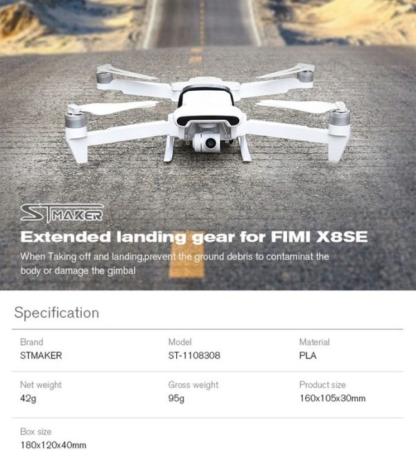 FIMI X8SE 2020 STMAKER Heightened Quick Release Landing Gear Holder - Image 5