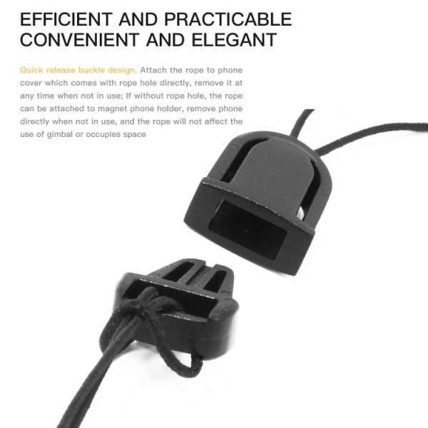 STARTRC Phone Holder Clip Anti-lost Rope Strap Anti-drop for DJI OM4 / Osmo Mobile 3 (Black) - Image 7