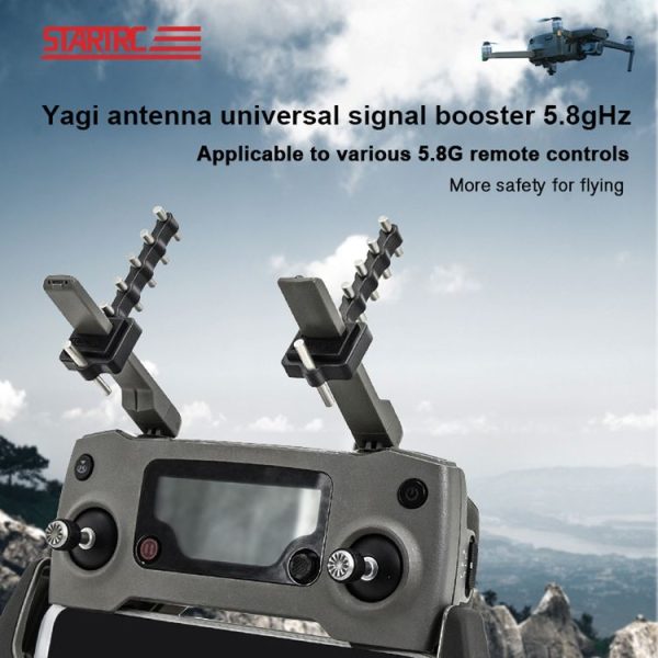 STARTRC 5.8GHz Drone Remote Extended Range Yagi Antenna Signal Enhancer for DJI / Femi / Hubsan Drone (Black) - Image 4