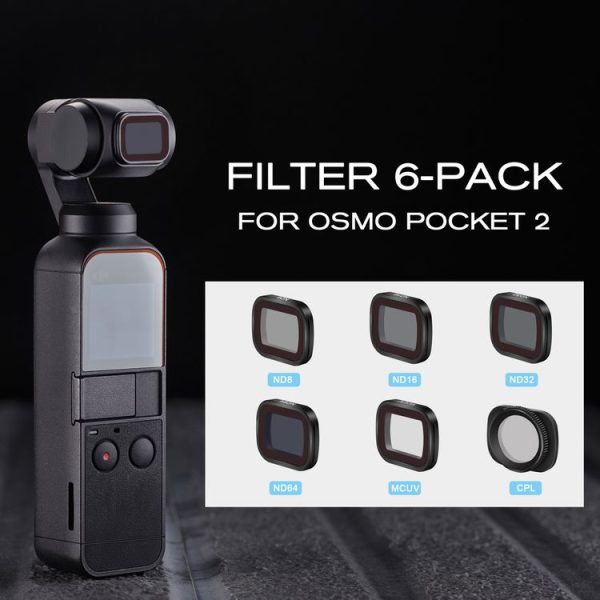 STARTRC 6 in 1 ND8 + ND16 + ND32 + ND64 + CPL + UV Adjustable Polarization Dimming Optical Glass Lens Filter Kits for DJI OSMO Pocket 2 - Image 4