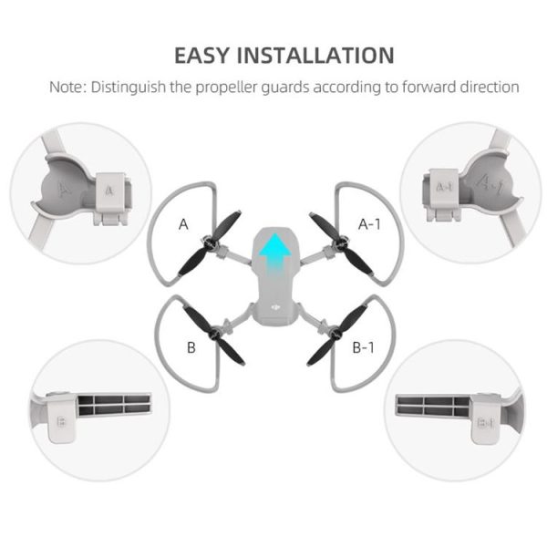 Sunnylife 4 PCS Anti-collision Protectors Guard Bumpers with Heightened Landing Legs for DJI Mini 2 (Black) - Image 12
