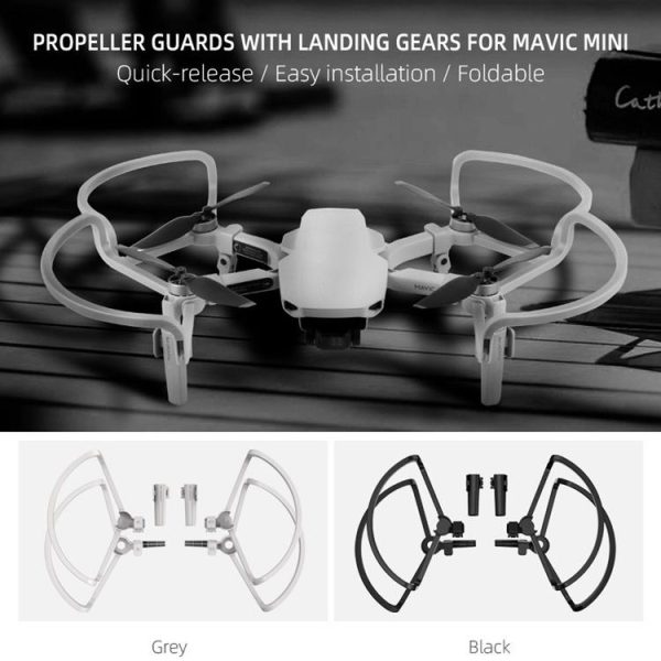 Sunnylife 4 PCS Anti-collision Protectors Guard Bumpers with Heightened Landing Legs for DJI Mini 2 (Black) - Image 6