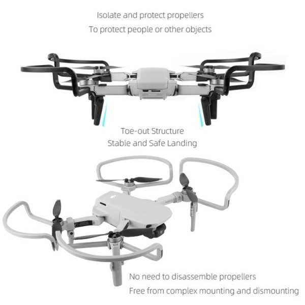 Sunnylife 4 PCS Anti-collision Protectors Guard Bumpers with Heightened Landing Legs for DJI Mini 2 (Black) - Image 8