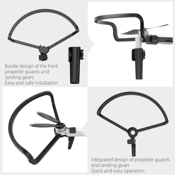 Sunnylife 4 PCS Anti-collision Protectors Guard Bumpers with Heightened Landing Legs for DJI Mini 2 (Black) - Image 9