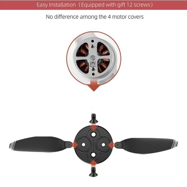 4 PCS Sunnylife Motor Metal Protection Cover for DJI Mini 2 (Red) - Image 7